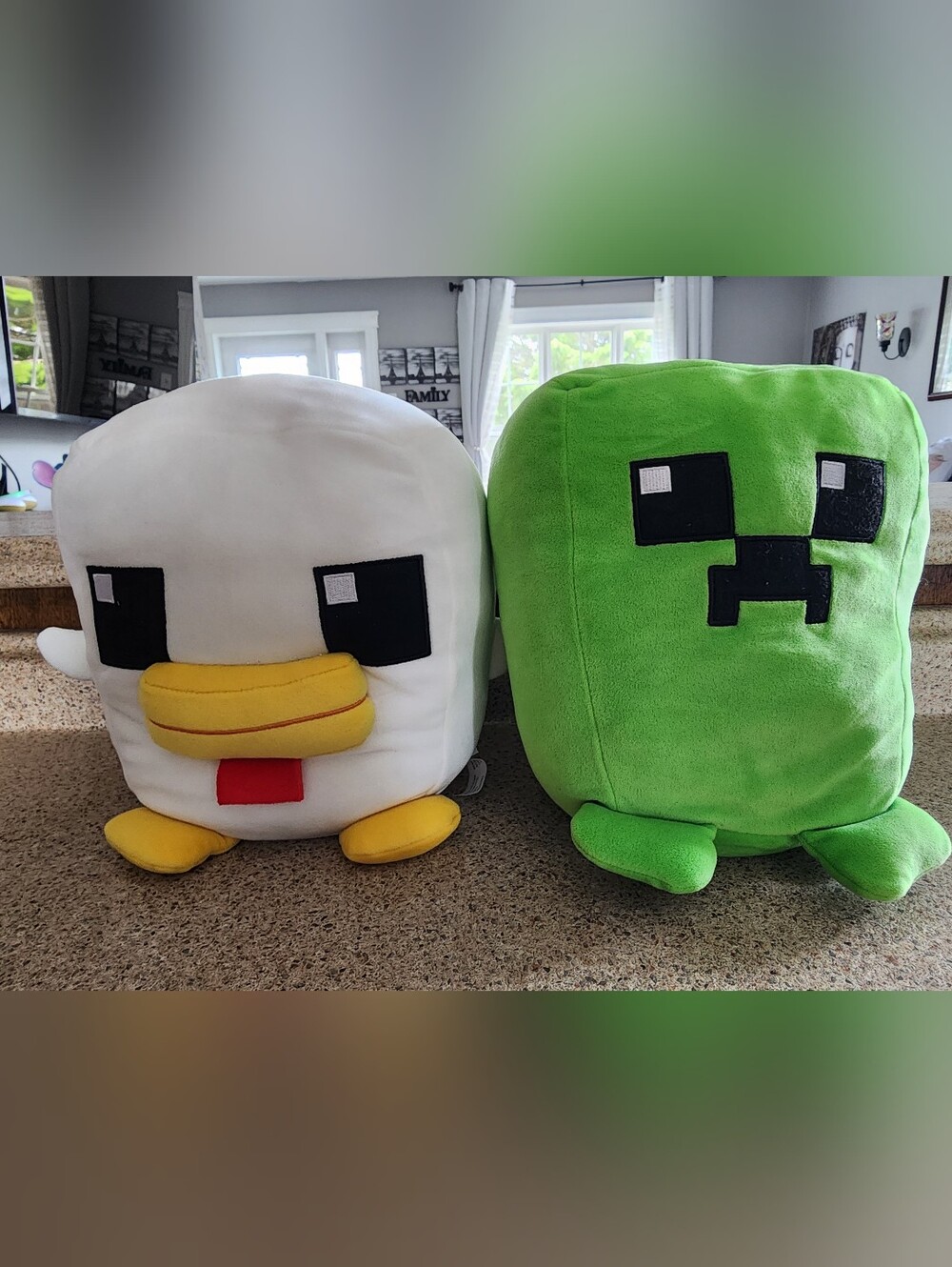Toys / Kids Minecraft Creeper Plush & Chicken Plush Duo - Green & White BUNDLE